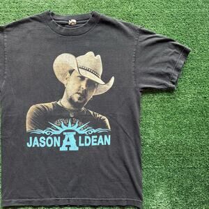 Jason Aldean + Jake Owen 2013 Night Train Tour Concert T-Shirt Size Medium Black
